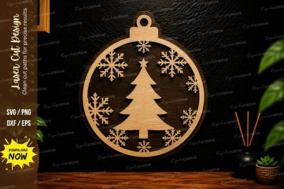 Christmas Ornament Tree Laser Cut SVG: Festive Design Perfection