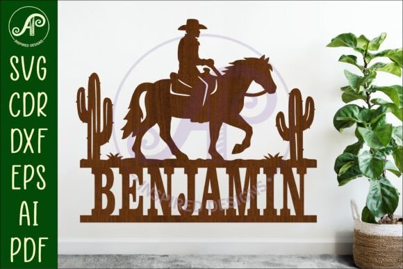 Cowboy Horse Rider SVG: Perfect Western Wall Art