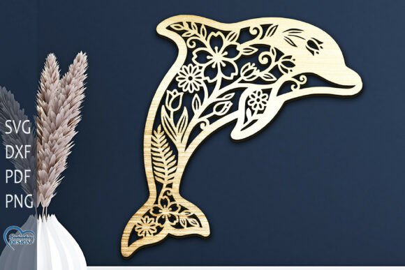 Dolphin Laser Cut Home Decor: Wall Art & Design Files