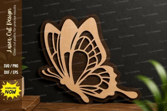 Elegant Butterfly Art Laser Cut Svg File