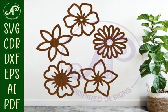 Flower Silhouette Cut out Designs 8