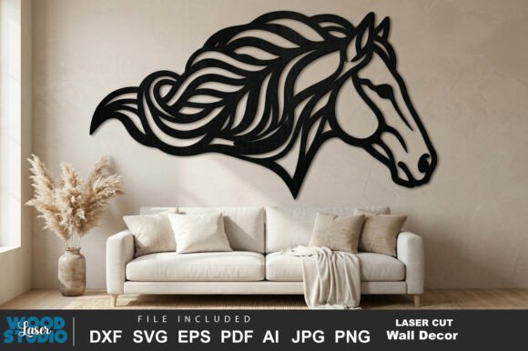 Horse Sign Wall Art SVG: A Creative Laser Cut Design