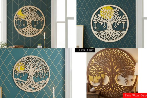 Laser Cut Mystical Tree Wall Art Bundle